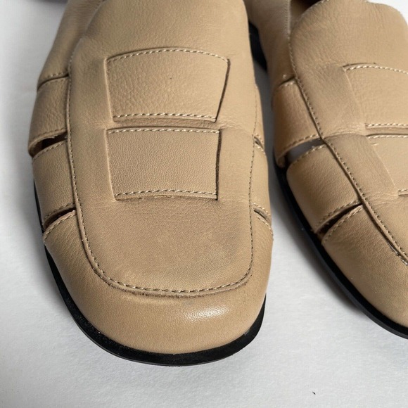 Aerosoles Aerology Flex Flat Slots Of Fun 8 M Beige Tan Leather Woman’s Shoes - Picture 6 of 13